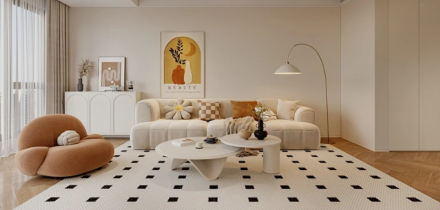 现代简约，奶咖与藏红的搭配，高级又精致的浪漫！